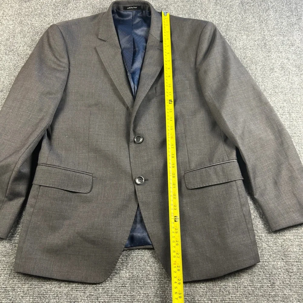 Mantoni Mens Grey 100% Virgin Wool Slim Fit Suit Jacket Blazer Size 40